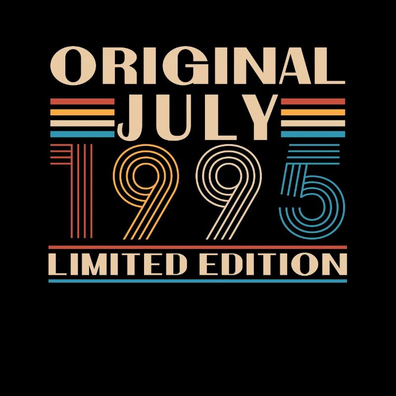 1995 Juli Vintage Retro Geburtstagsgeschenk