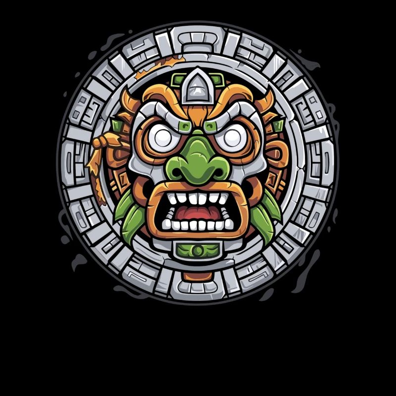 Aztec God Ancient Mythology Tonatiuh Face