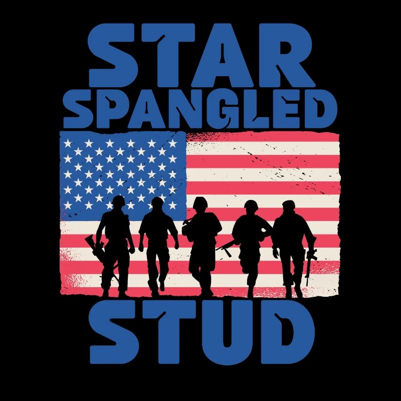 Star Spangled Stud Signe de paix Drapeau des États-Unis