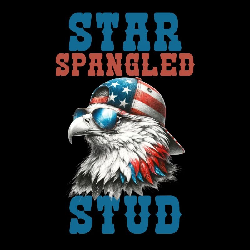 Star Spangled Stud Signe de paix Drapeau des États-Unis