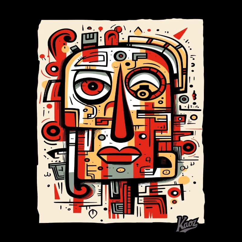 Abstract Art: Modern Cubism Face Portrait