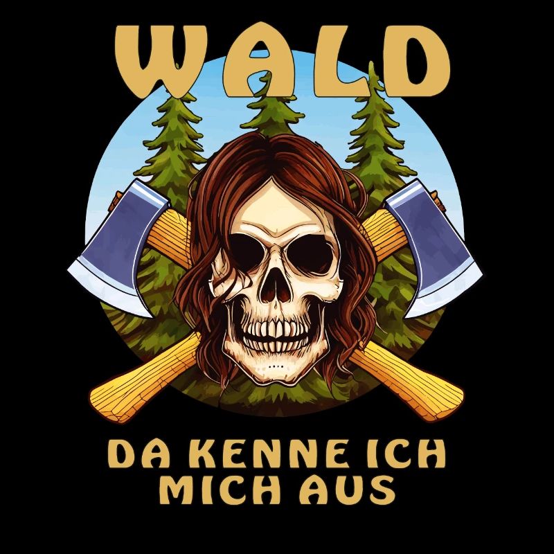 SKULL AXE FOREST I KNOW MY WAY AROUND