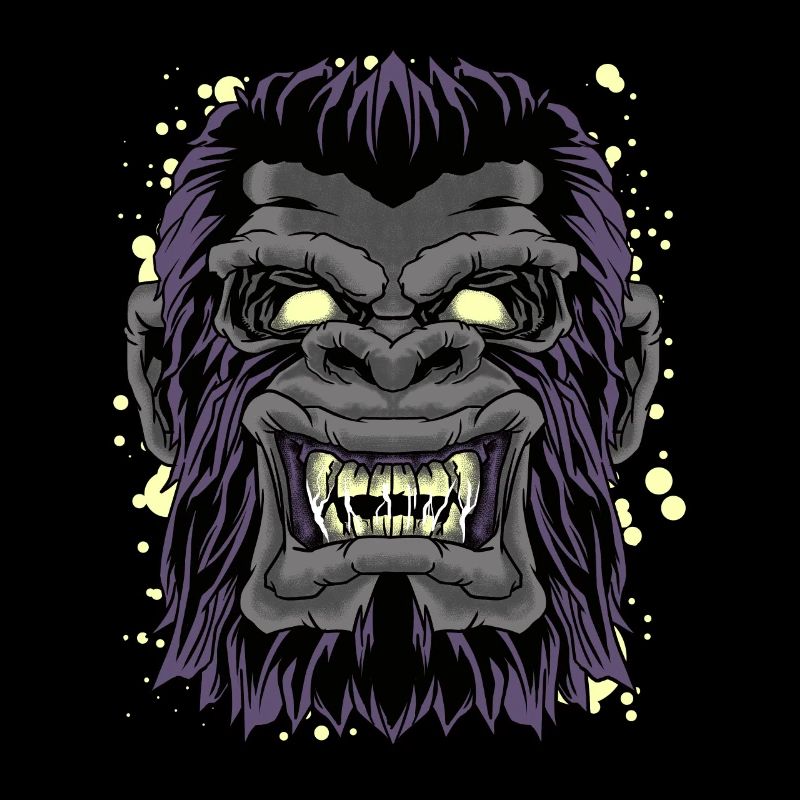 Mad Gorilla Head Funny Gorilla Monkey Ape Graphic