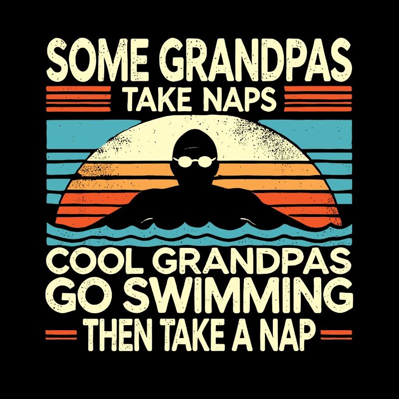 Manche Opas machen ein Nickerchen Coole Opas gehen Schwimmen