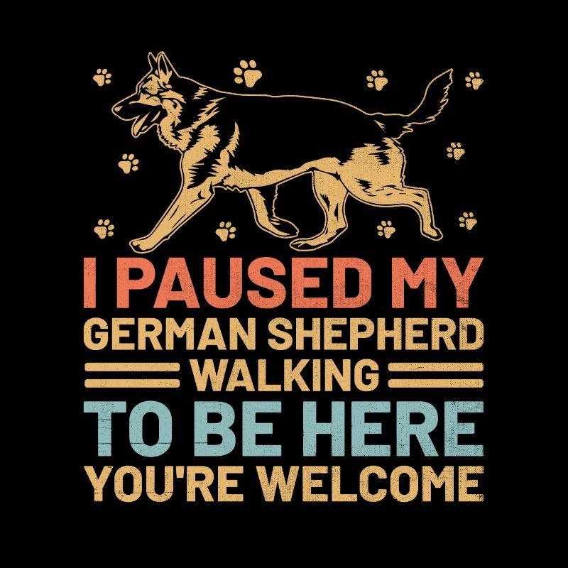 I Paused My German Shepherd Walking To Be Here GSD
