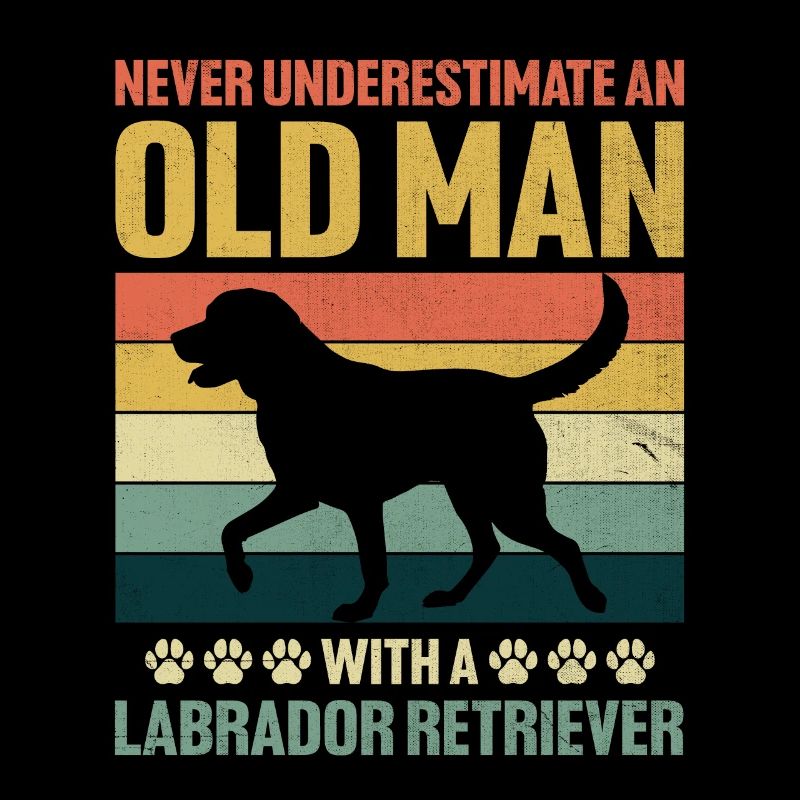 Never Underestimate An Old Man With A Labrador Ret