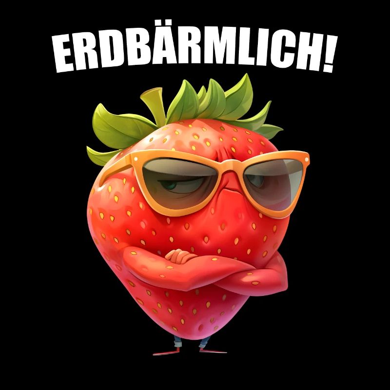 Erdbärmlich! Grafik Erdbeere Sarkasmus Lustig