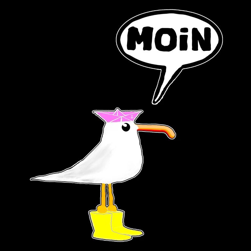 Moin Seagull Boots Speech Bubble Women Rubber Boots