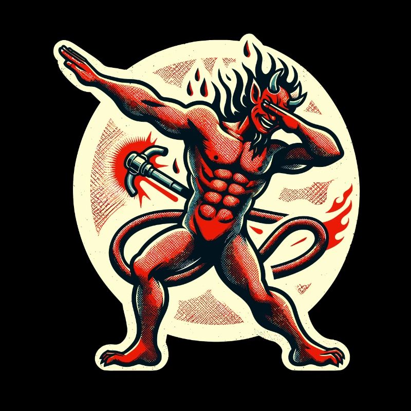 Dabbing Devil Drôle Dabbing Design Costume