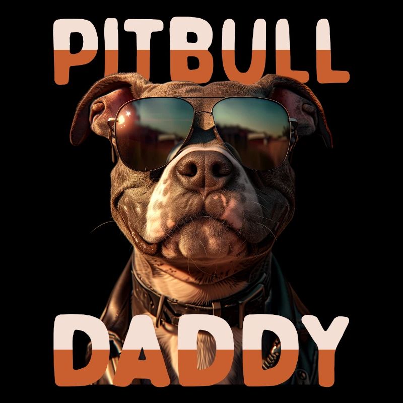 Pitbull Daddy Papa Vatertag Pitbull Terrier Dad