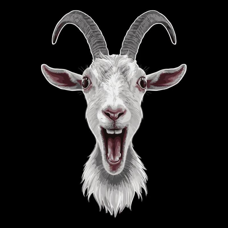 Visage de chèvre rieur Artwork