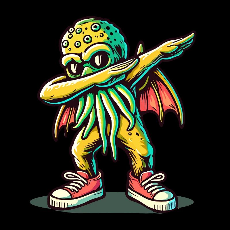 Dabbing drôle Cthulhu Dabbing Design