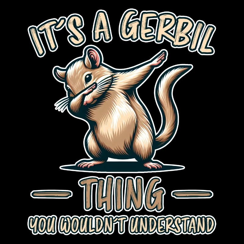 Dabbing Gerbil Saying Racing Rat Gerbil Gift