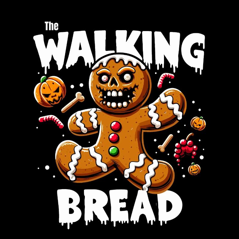 Halloween The Walking Bread Gingerbread Funny