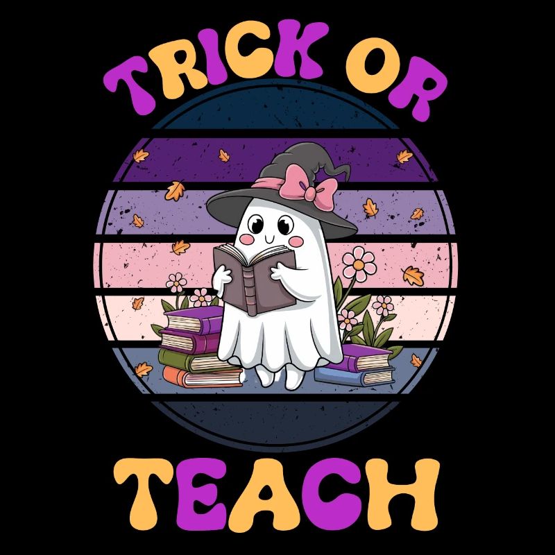trick or teach cute halloween shirt for teachers