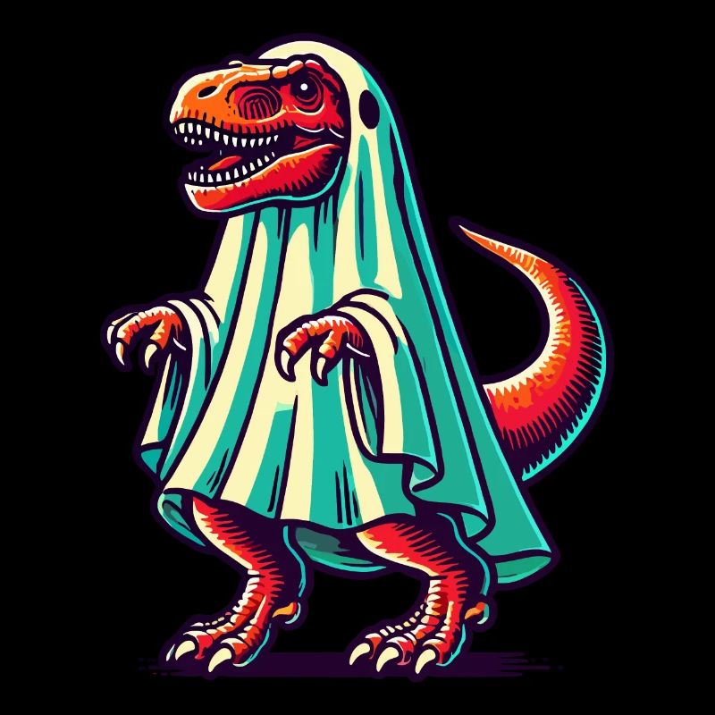 Niedliches Dinosaurier Gespenst Lustiger T-Rex