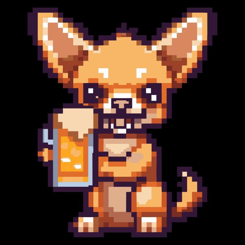 Chihuahua Chiens Bière Pixel