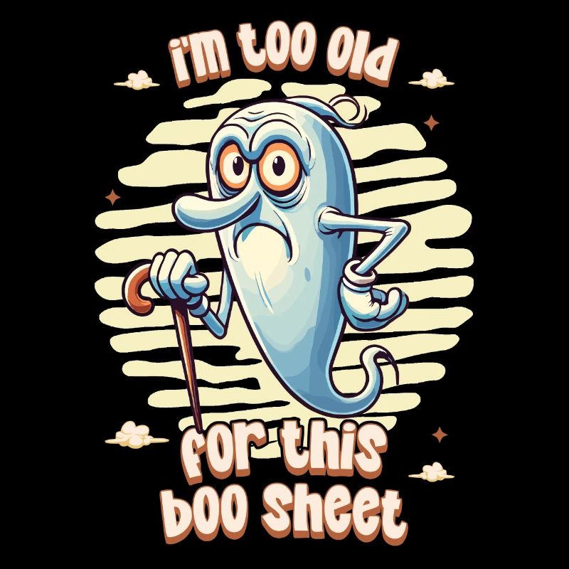 Drôle de dicton Design Grumpy Old Ghost