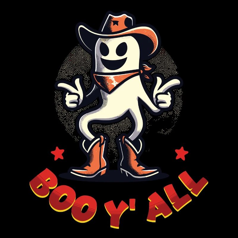 Boo Y'all Cowboy Ghosts Good Mood Ghosts
