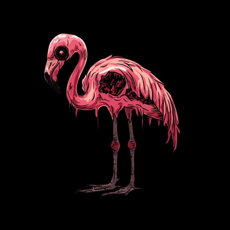 Flamingo Halloween Comic Lustig