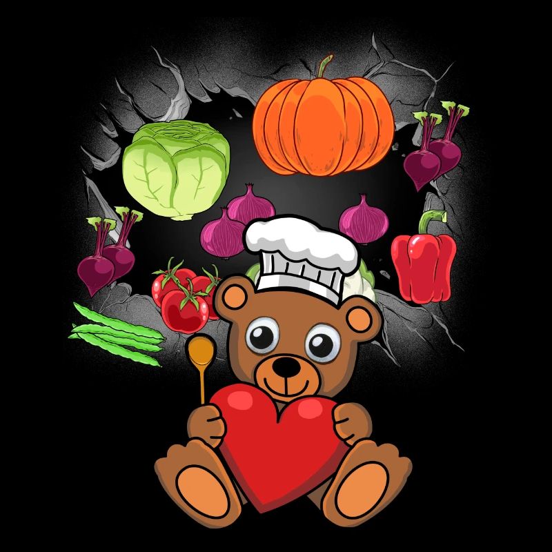 Teddy Cook Cooks Cook Vegetable Cooking Bear