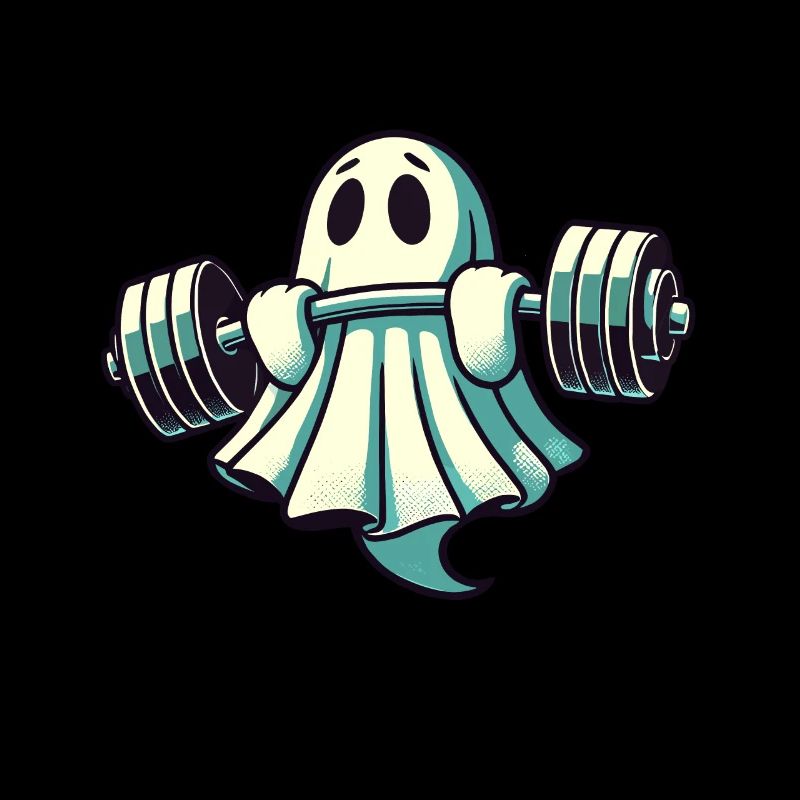 Bodybuilding Ghost Funny Gym Ghost