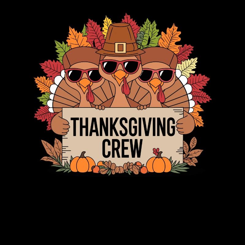 Thanksgiving Crew Witzige Truthähne Herbst