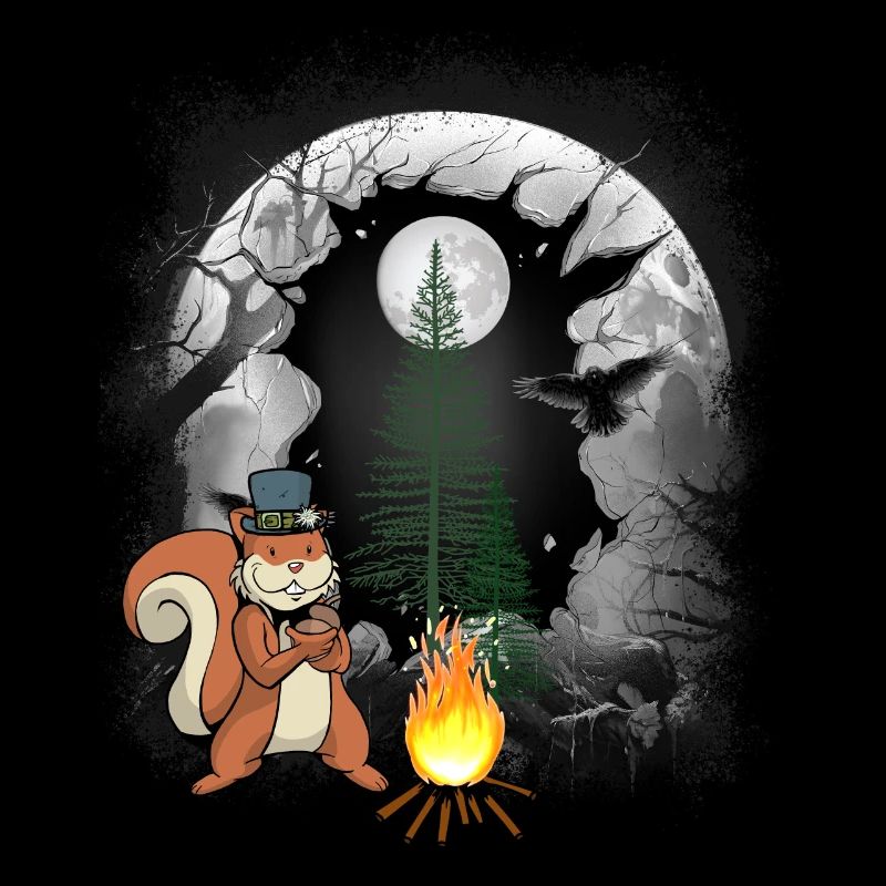 Fire Campfire Forest Dwellers Squirrel Moon