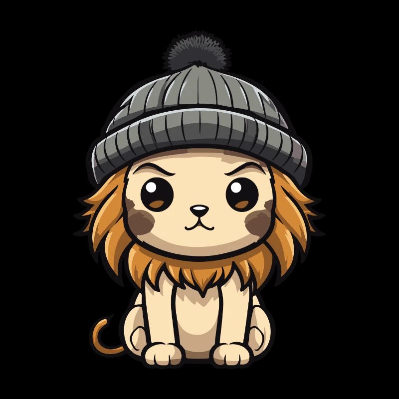 Lion Hiver Bande Dessinée Mignon