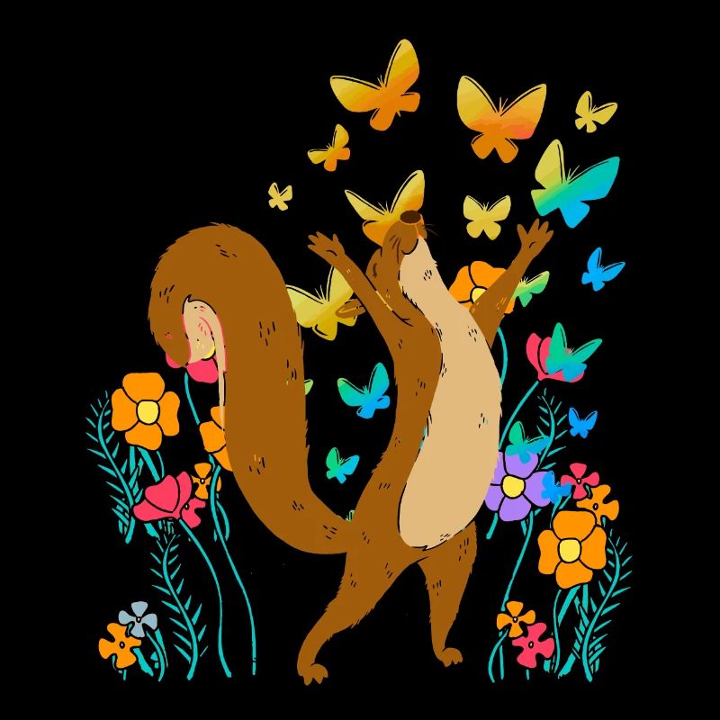 Schmetterlinge Insekten Eichhörnchen Eichhorn Kind