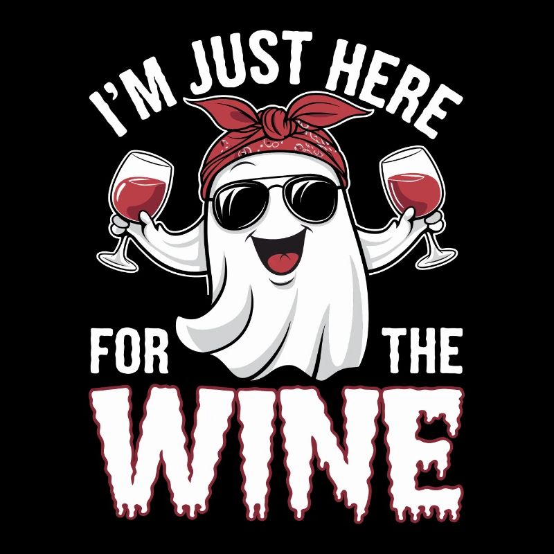 Fantôme d’Halloween, je suis juste là pour le vin