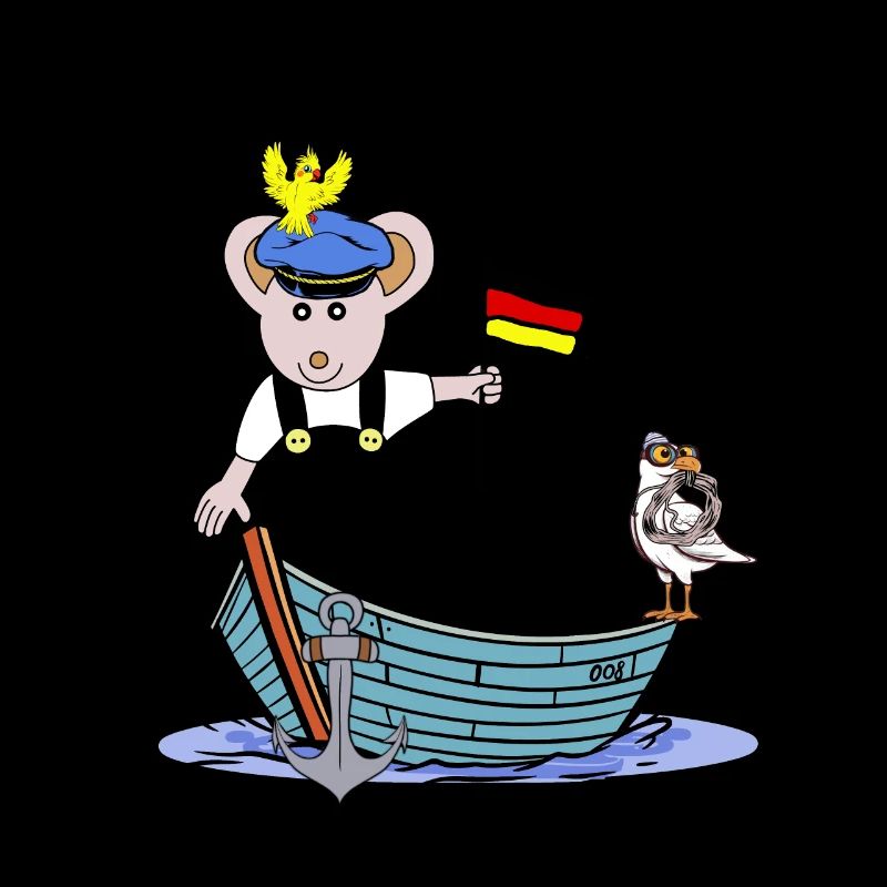 maritim Maus Möwe Boot Boote Matrose Seefahrt