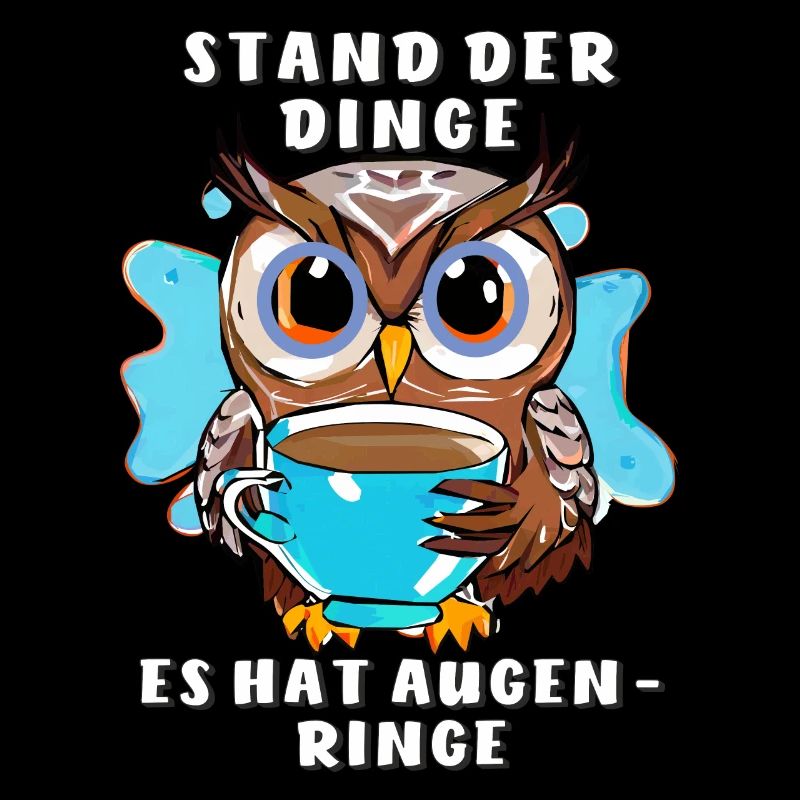 EULE STAND DER DINGE HAT AUGENRINGE