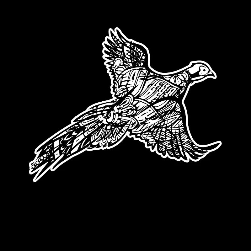 Pheasant Pheasant Floral Pattern