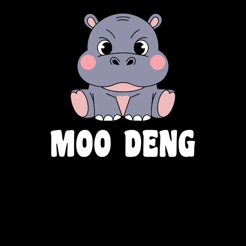 Moo Deng hippopotame Illustration drôle