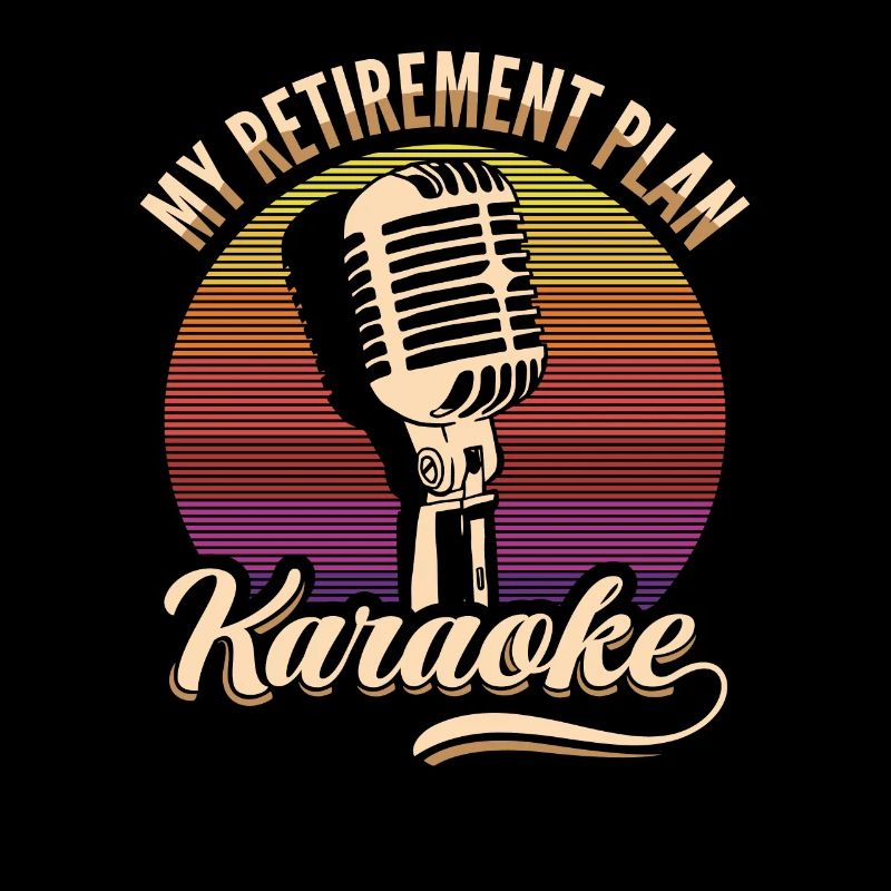 My Retirement Plan Karaoke Microphone Retro