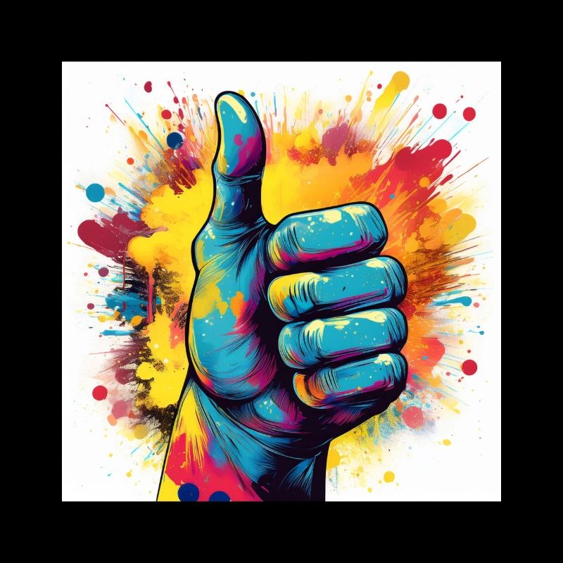 Thumbs Up Explosion – Bold Pop Art Design