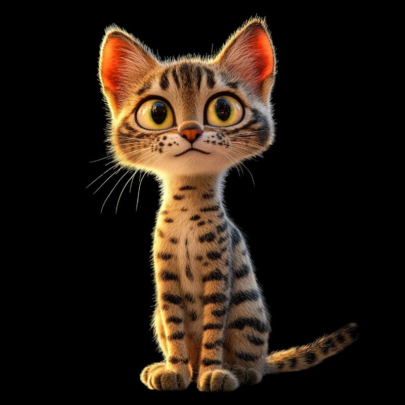 Savannah Chat Chat Maman Mignon Serval Léopard Chats