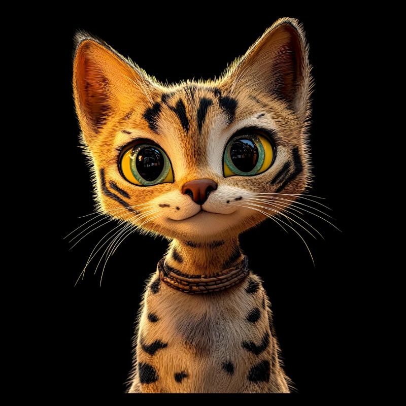 Savannah Chat Chat Maman Mignon Serval Léopard Chats