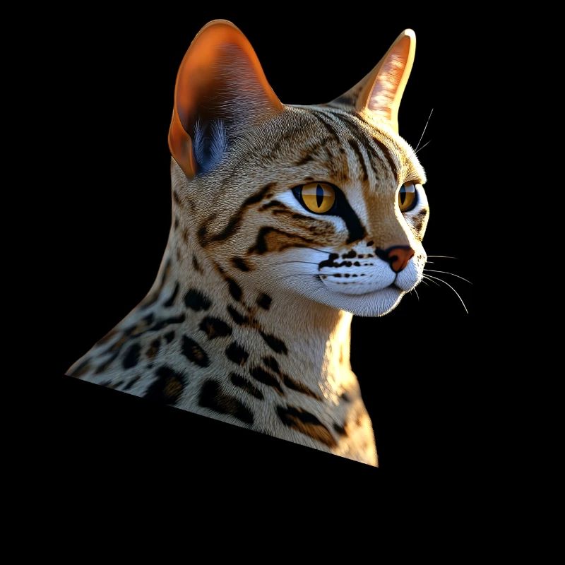 Savannah Chat Chat Maman Mignon Serval Léopard Chats