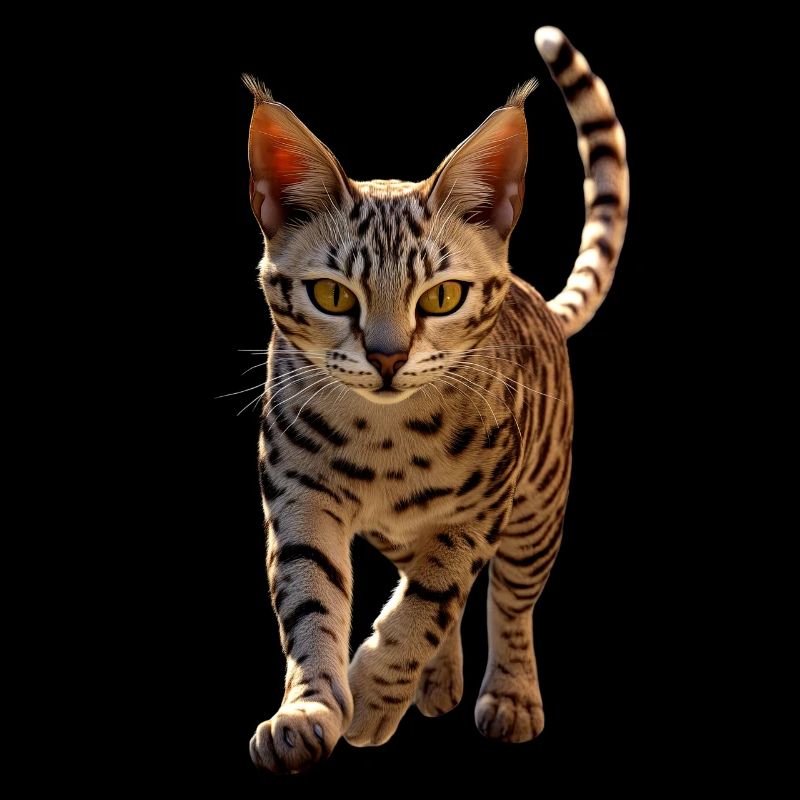 Savannah Chat Chat Maman Mignon Serval Léopard Chats