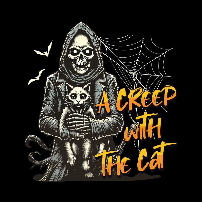 Conception des chats d’Halloween : un creep avec le chat