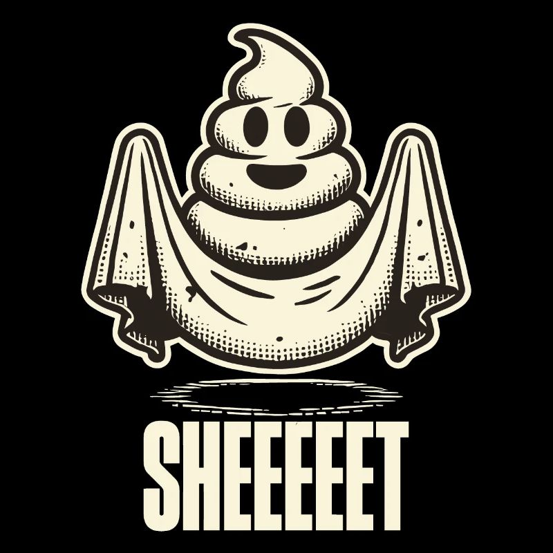 Halloween Caca Pile Ghost Sheet Fun