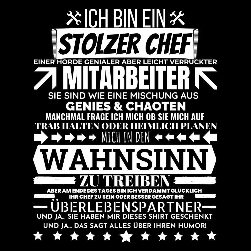 Stolzer Chef Lustige Mitarbeiter Geschenk Tee Hemd