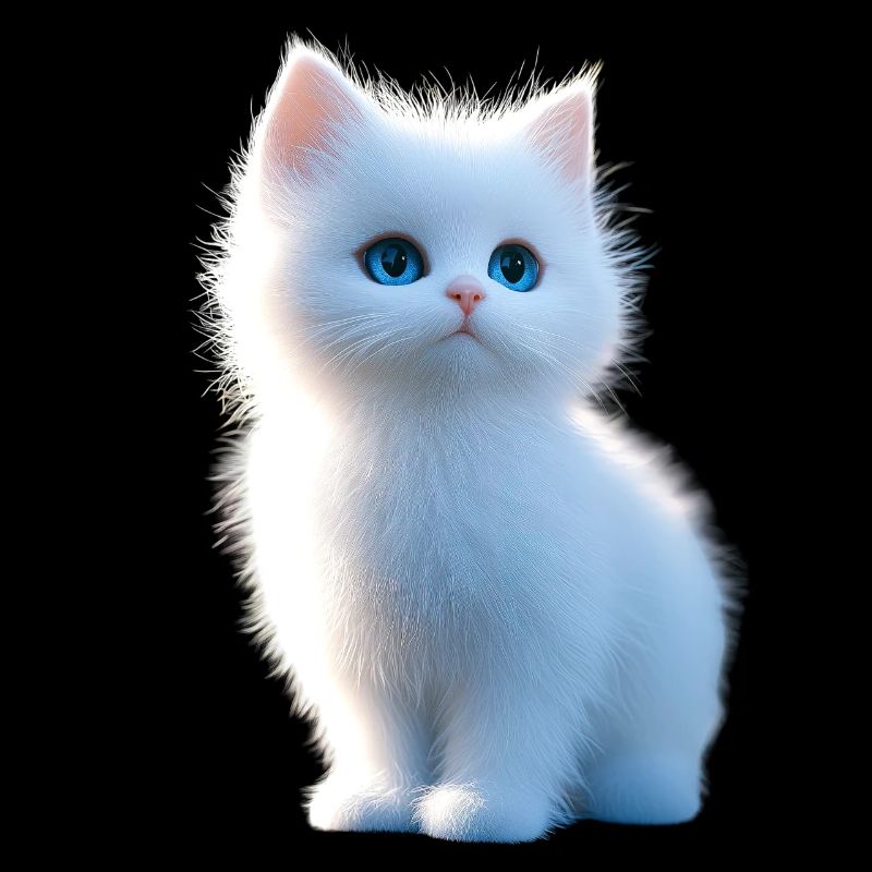 Chat Angora Blanc Chat Angora Chats Angora Mignons