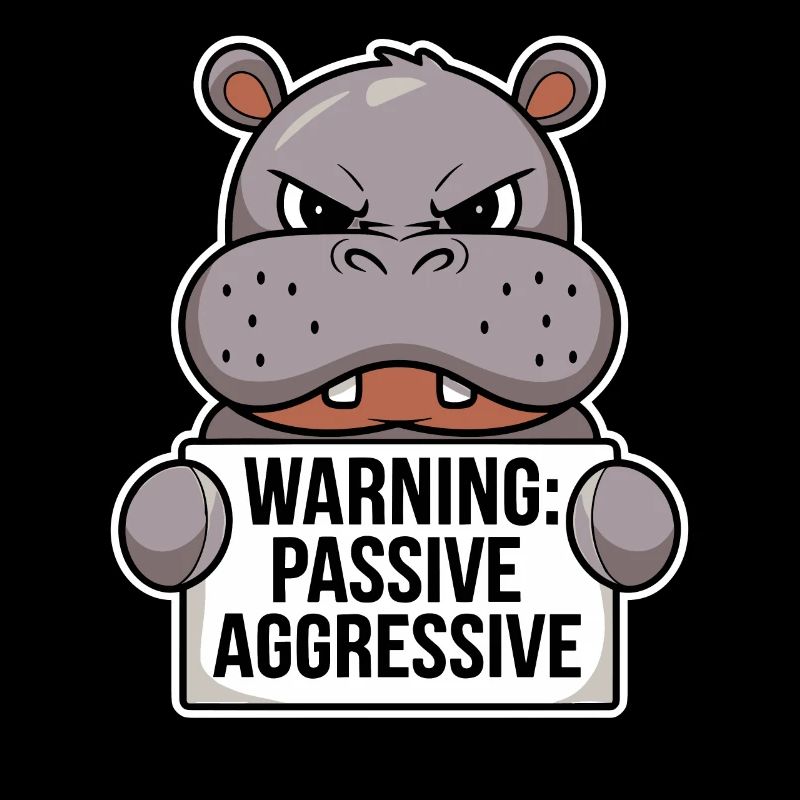 Warnung: Passiv Aggressiv Nilpferd