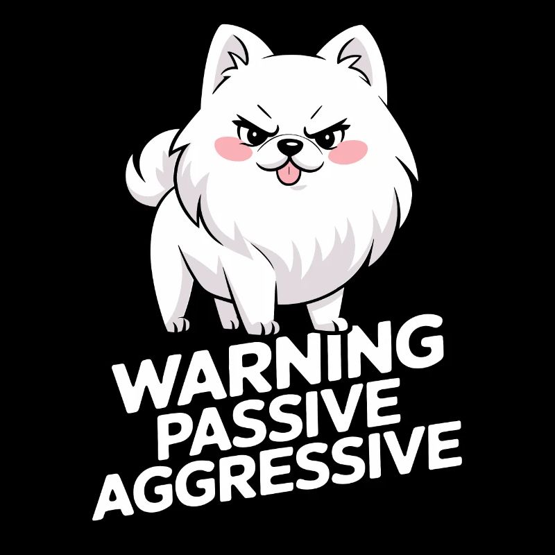 Caution Passive Aggressive Cute Dog