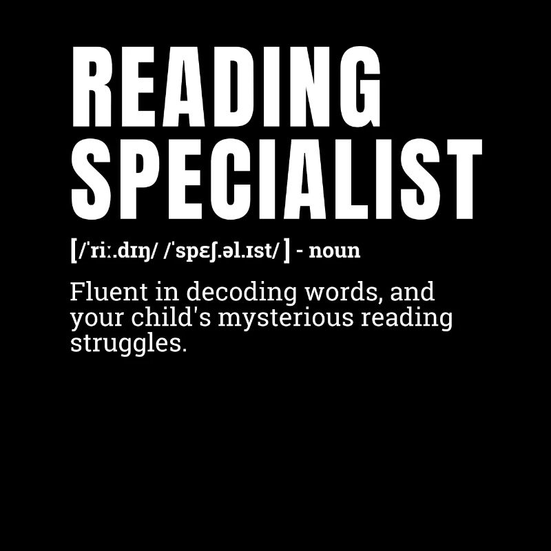 Funny Reading Specialist Definition Humor