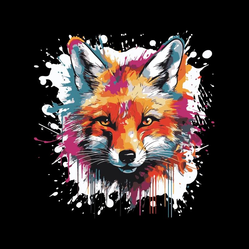Fox Head Portrait Pop Art