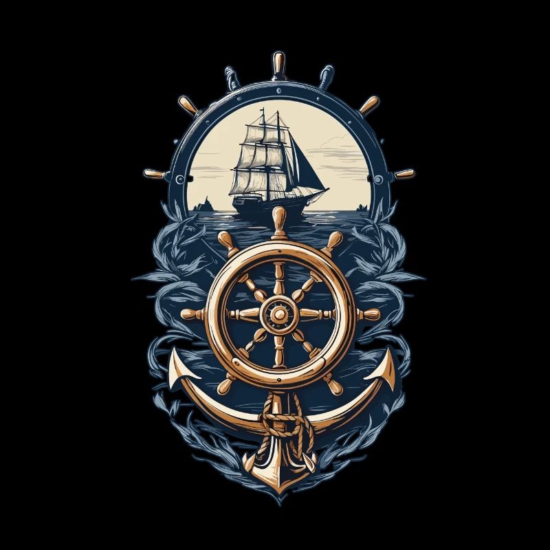 Nautical Adventure Sailing Ship Compass